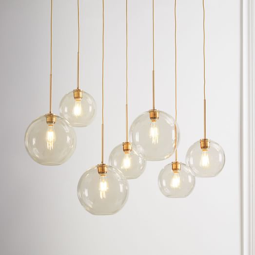 west elm glass globe chandelier