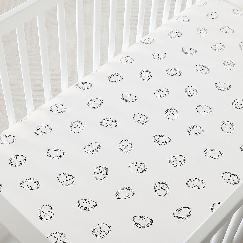 Organic Baby Hedgehog Crib Fitted Sheet West Elm