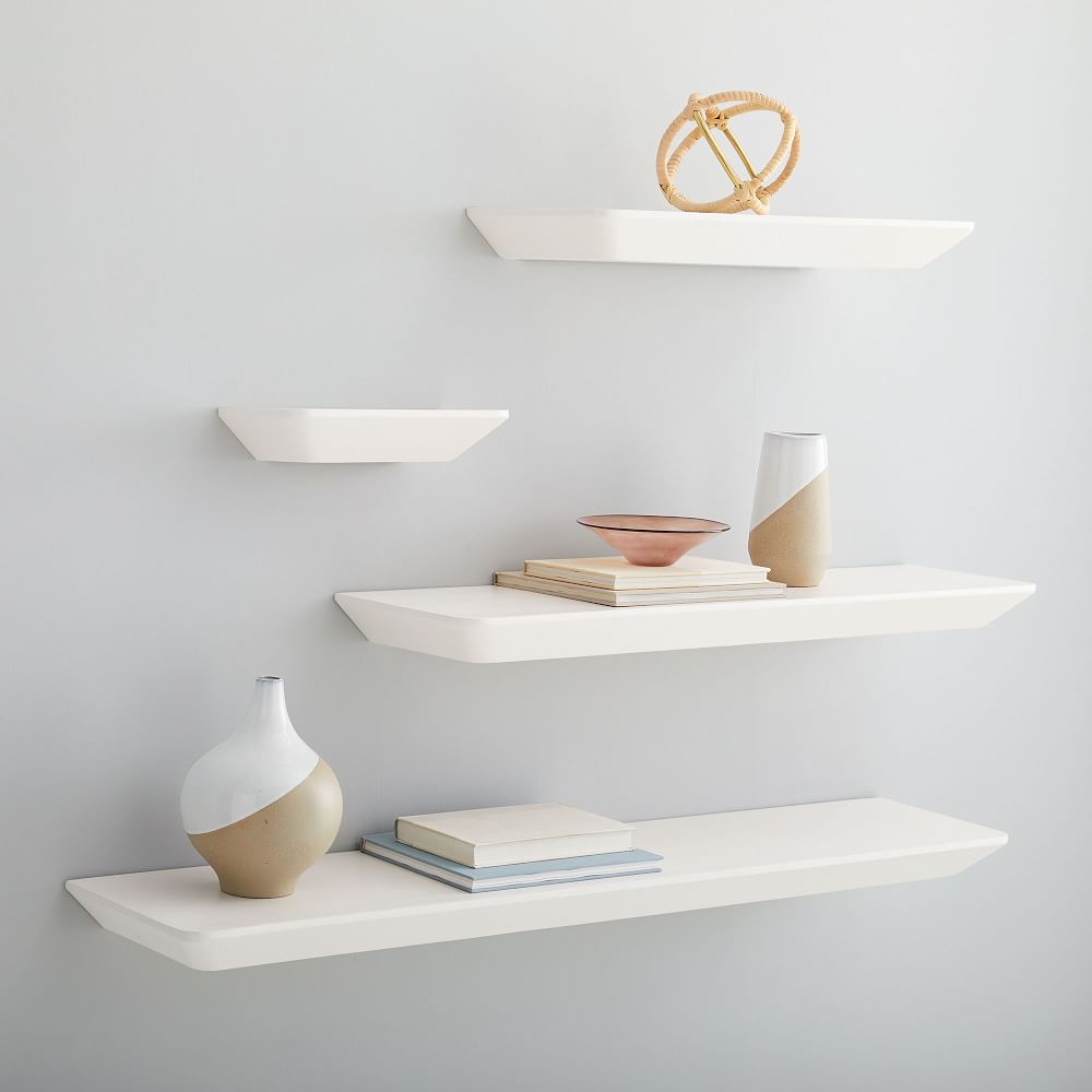 Slim Floating Wall Shelf - White