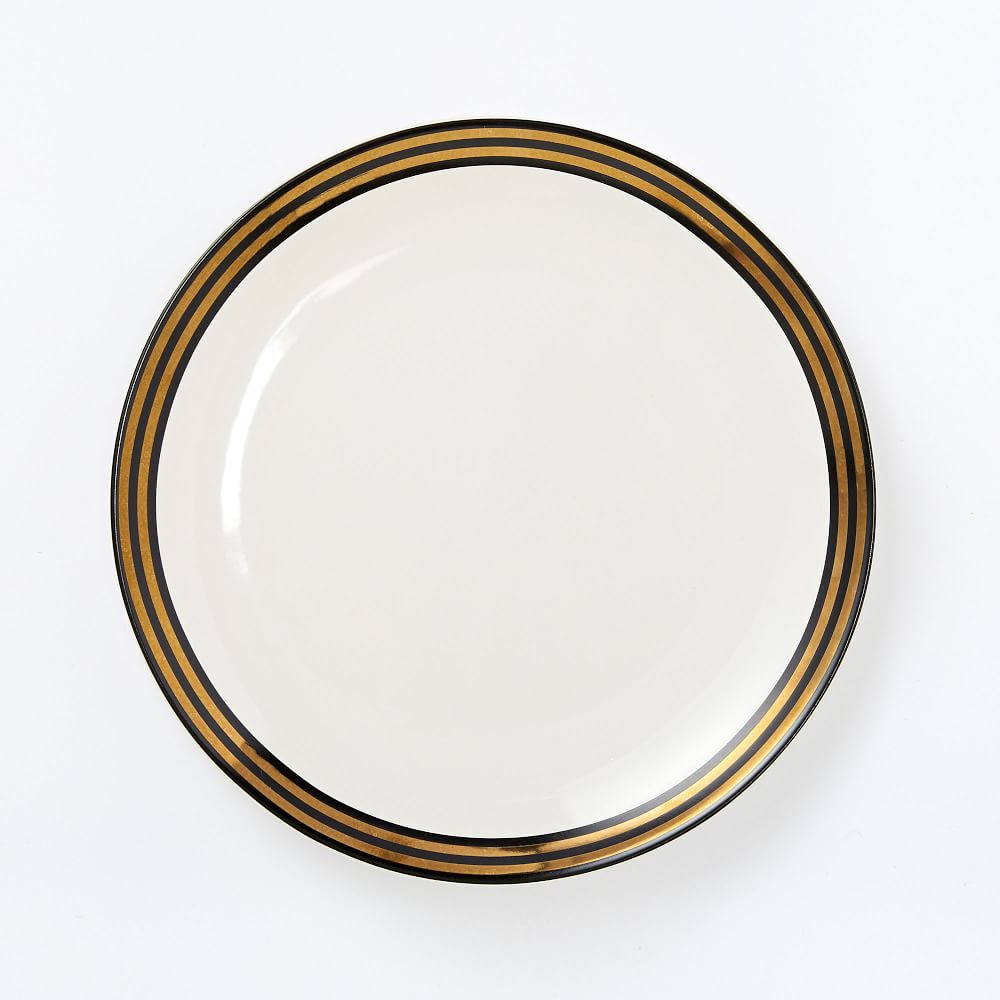 Fishs Eddy Gilded Dinner Plate Black West Elm