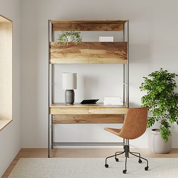 west elm industrial storage desk