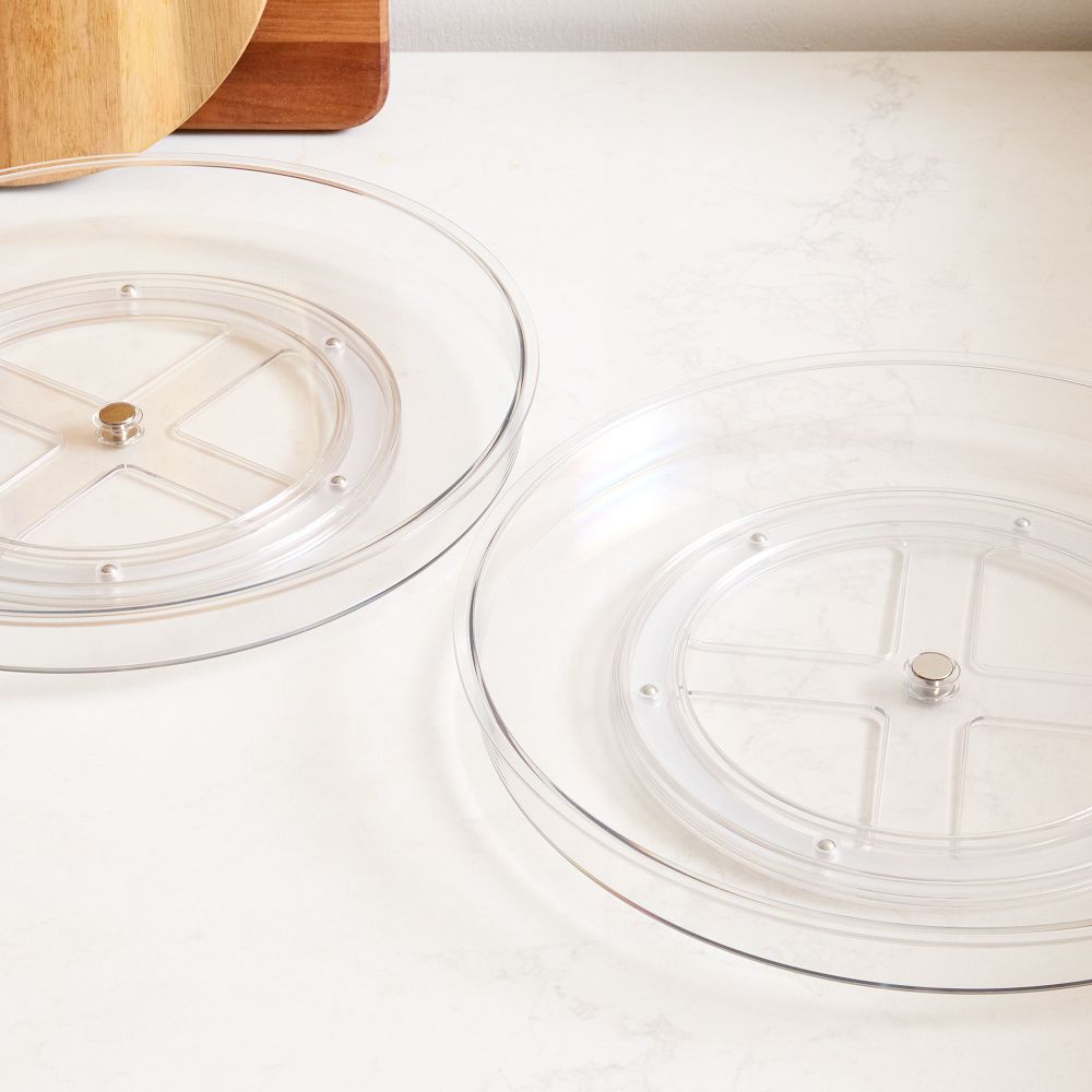 mDesign Clear Plastic Spinners (Set of 2) West Elm