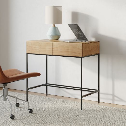 industrial storage mini desk west elm