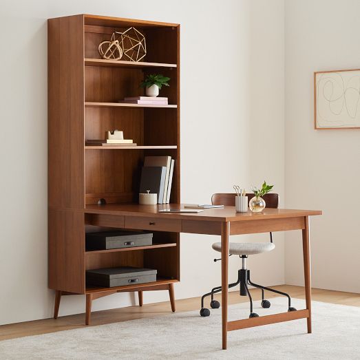 peninsula desk with hutch