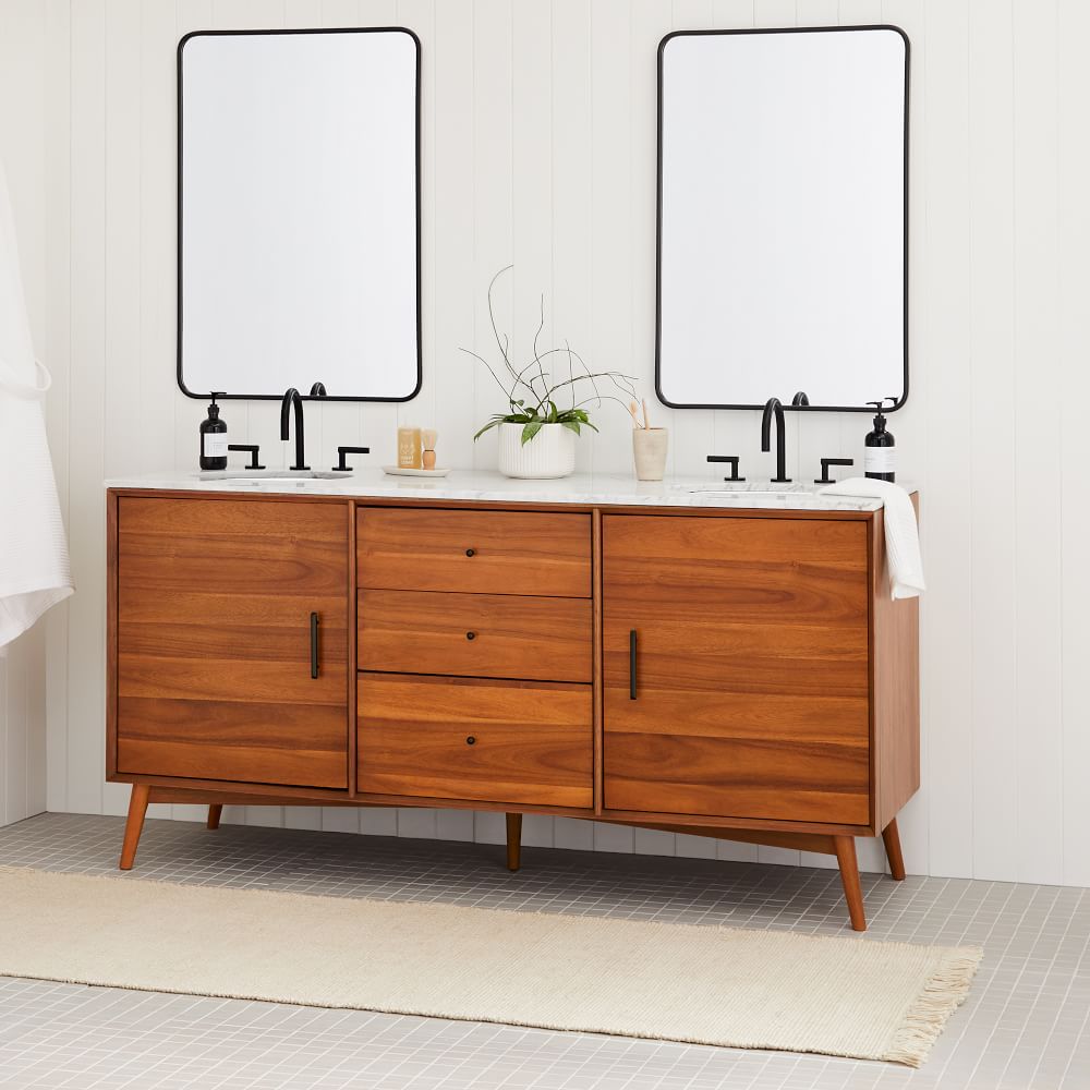 MidCentury Double Bathroom Vanity (72") Acorn West Elm