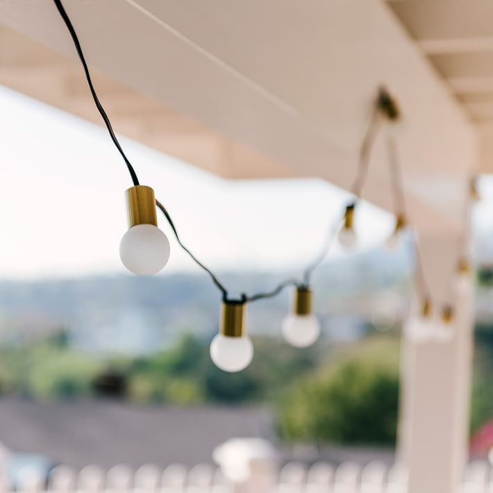 string lights in playroom