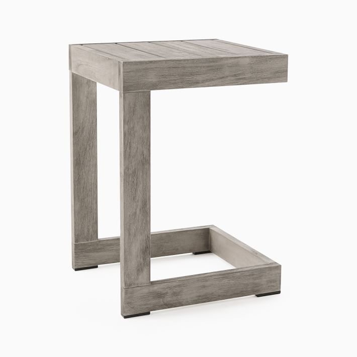 c shaped outdoor side table