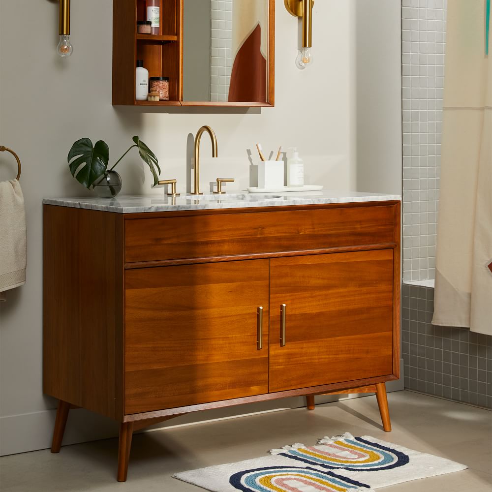 Mid-Century Single Bathroom Vanity (49") - Acorn  West Elm