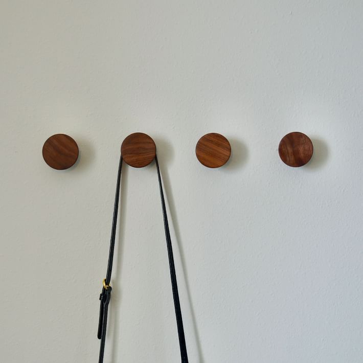 Modern Home by Bellver Wooden Round Wall Hooks Set of 4 West Elm