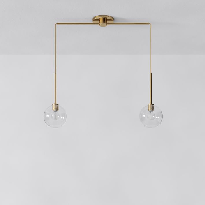 2 globe pendant light