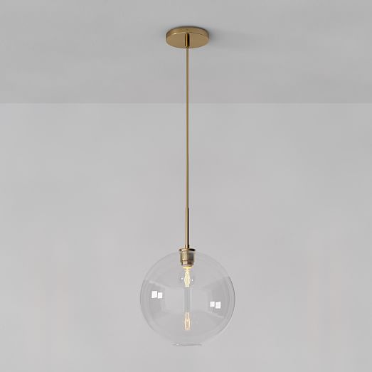 west elm brass pendant