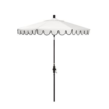 outdoor umbrella with scalloped edge