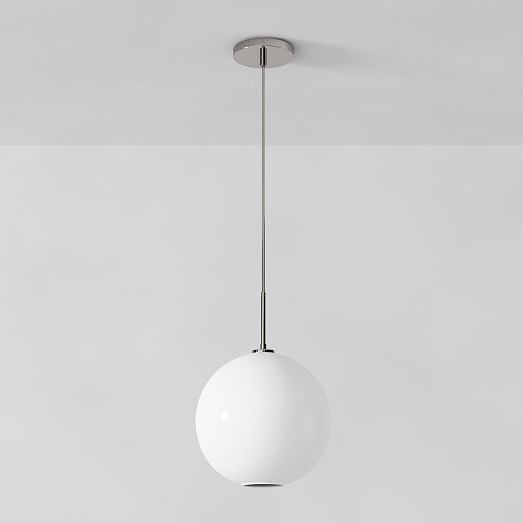 milk glass globe pendant light