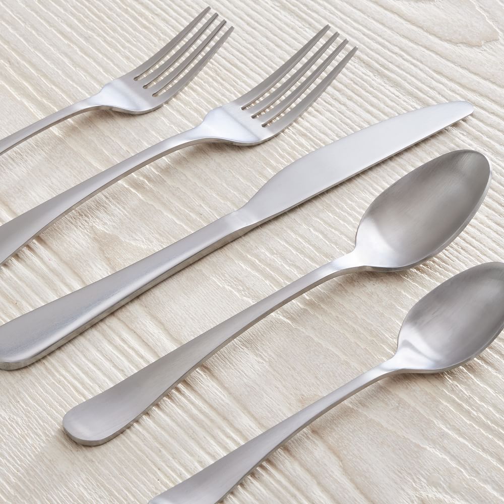 Rhiannon Satin Stainless Steel Flatware Sets West Elm