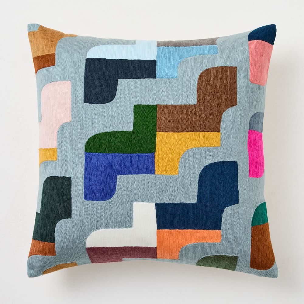 Crewel Descending Shapes Pillow Cover West Elm
