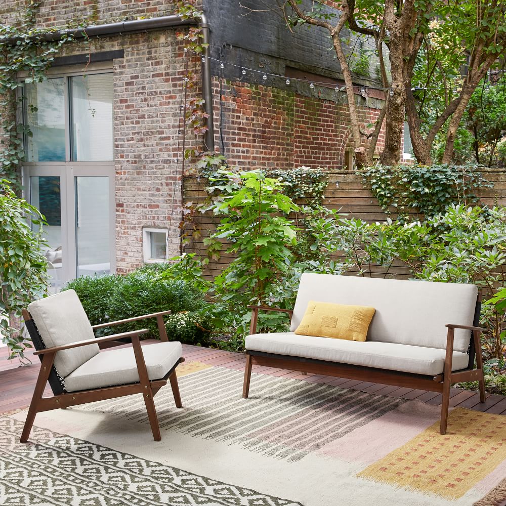 Catskill Outdoor Loveseat (60") & Lounge Chair Set West Elm