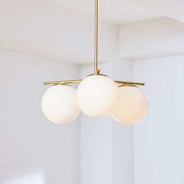 west elm milk glass chandelier