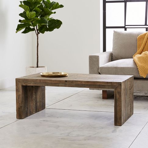 weathered wood coffee table