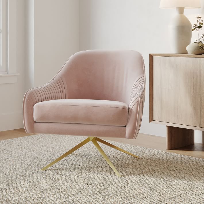 west elm chair pink