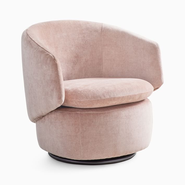 crescent swivel chair west elm