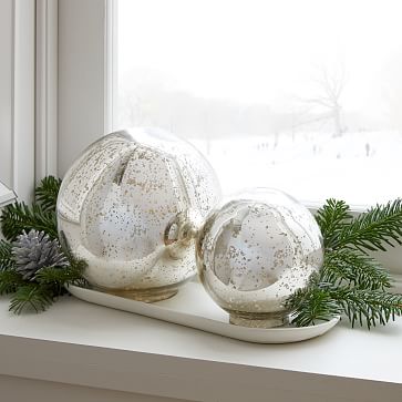 lighted mercury glass globes