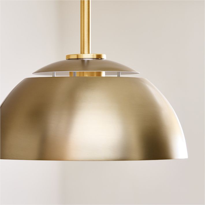 west elm brass pendant light