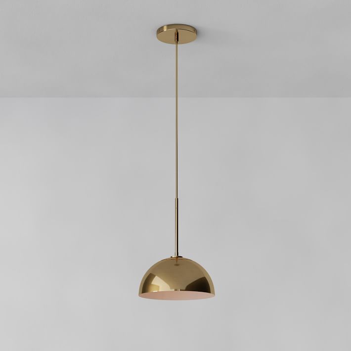 west elm brass pendant