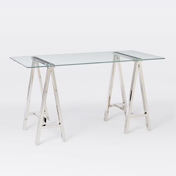 west elm glass top desk