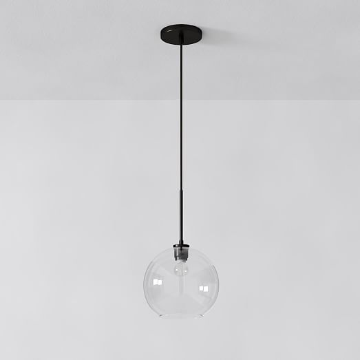 west elm sculptural glass globe pendant