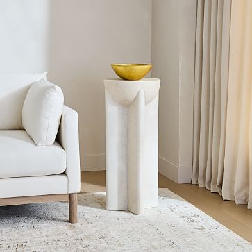 pedestal side table west elm