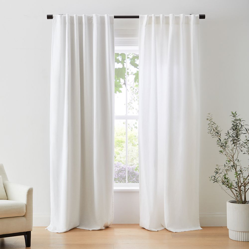 European Flax Linen Curtain - Natural | West Elm