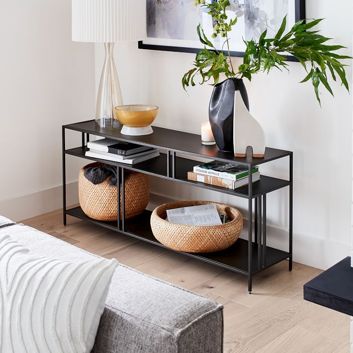 west elm black console