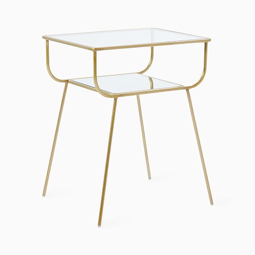 west elm gold side table