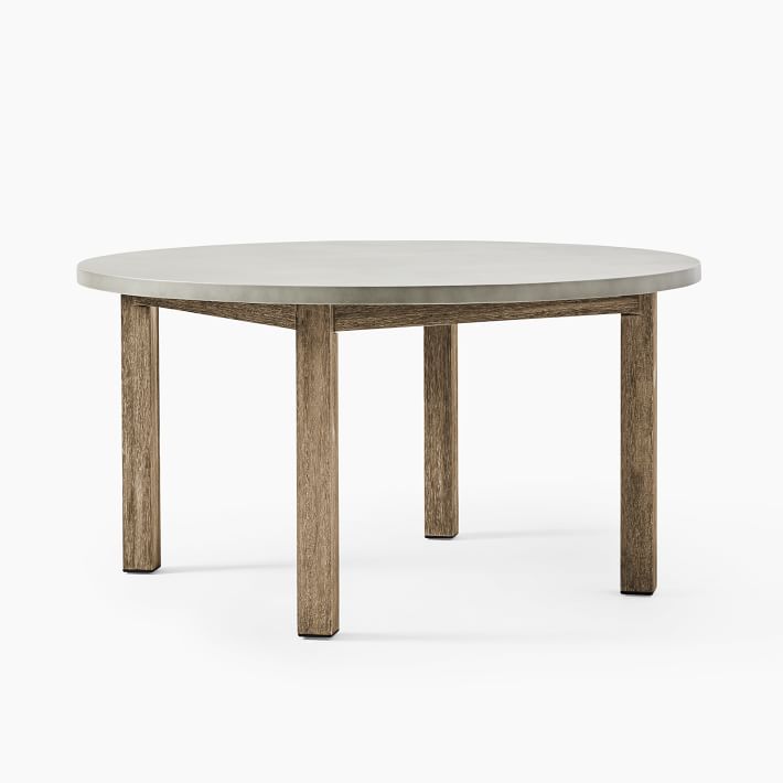 outdoor round cement table