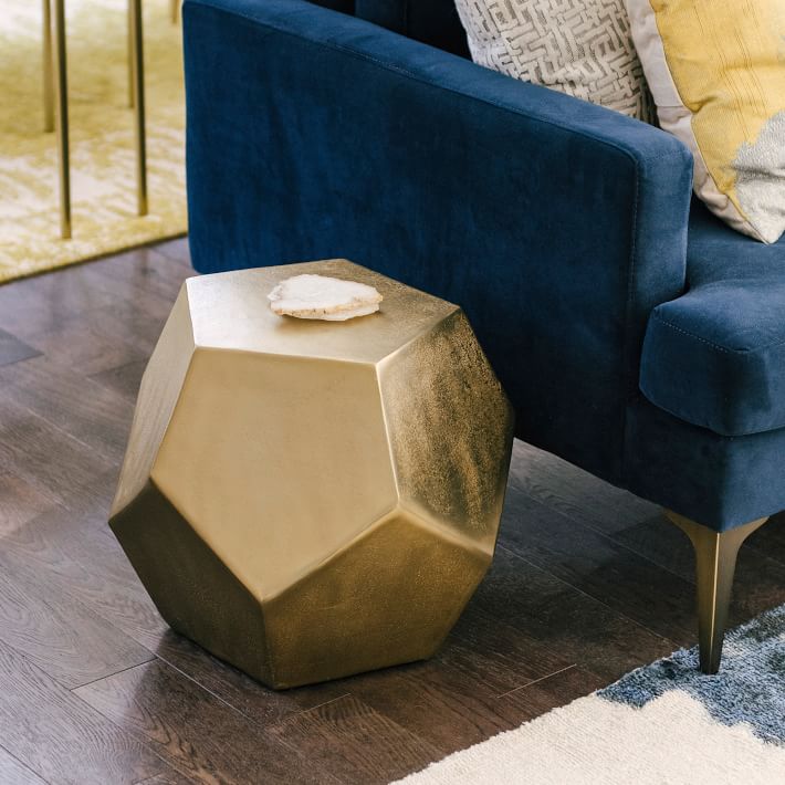 west elm gem cut side table