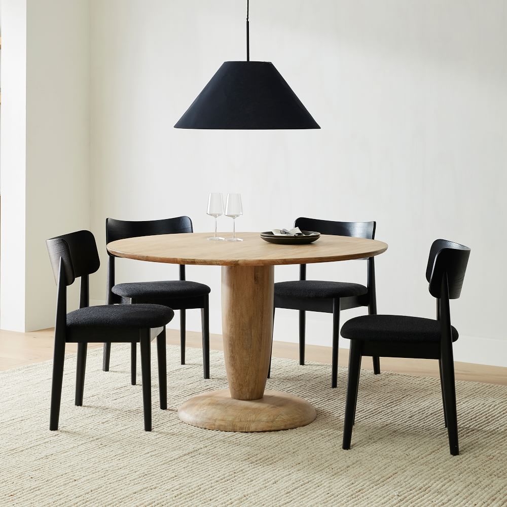 Winona Round Pedestal Dining Table (48", 60") West Elm