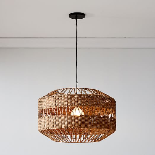 west elm wicker pendant