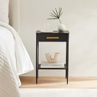 west elm black metal nightstand