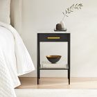 metal and marble nightstand