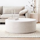 west elm round drum coffee table