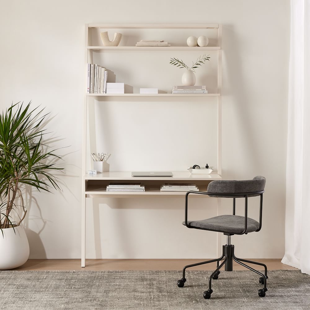 west elm ladder shelf desk