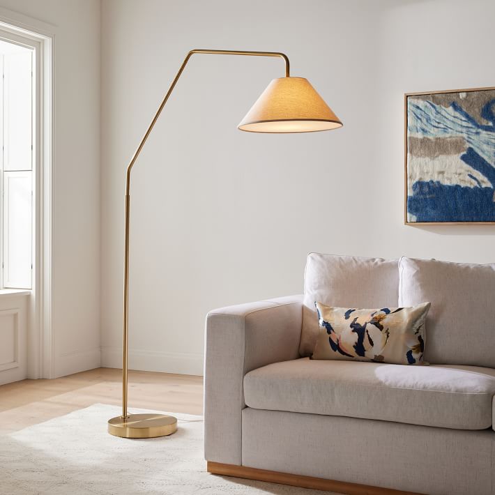 floor lamp with cloth shade