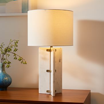 west elm marble lamp