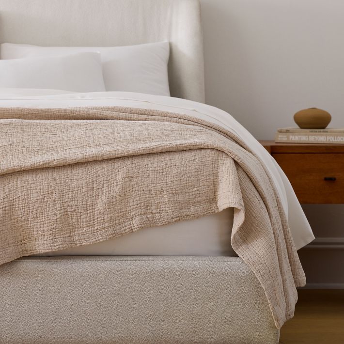 Silky TENCEL™ & Cotton Matelasse Blanket West Elm