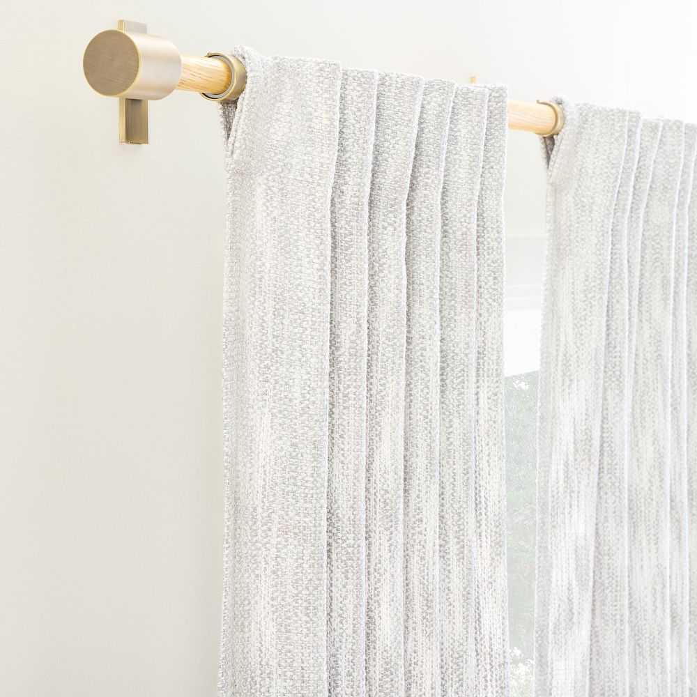 MidCentury Basketweave Curtain Ash West Elm