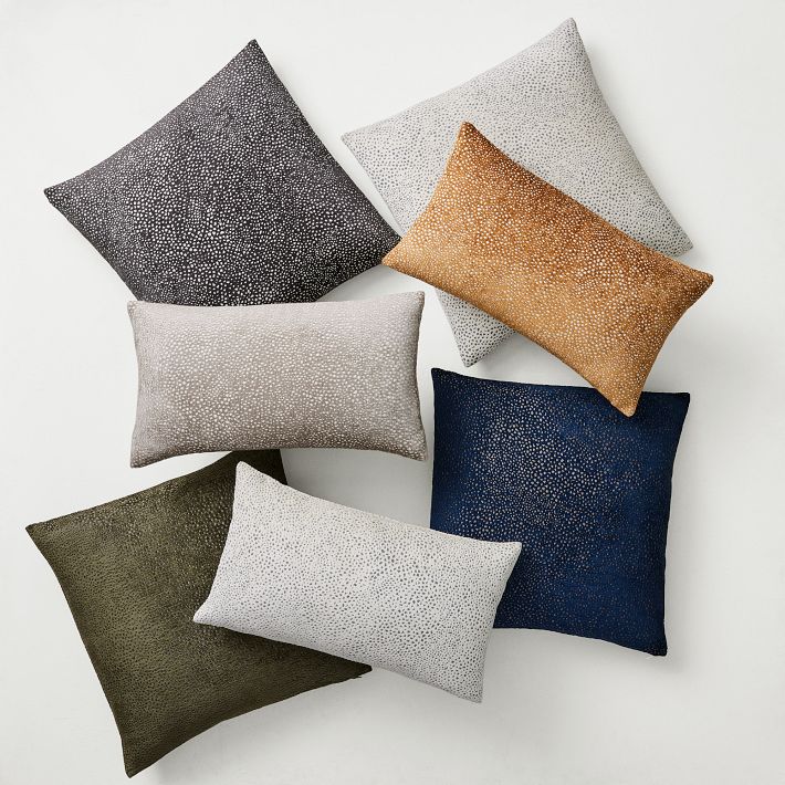 Dotted Chenille Jacquard Pillow Covers | West Elm