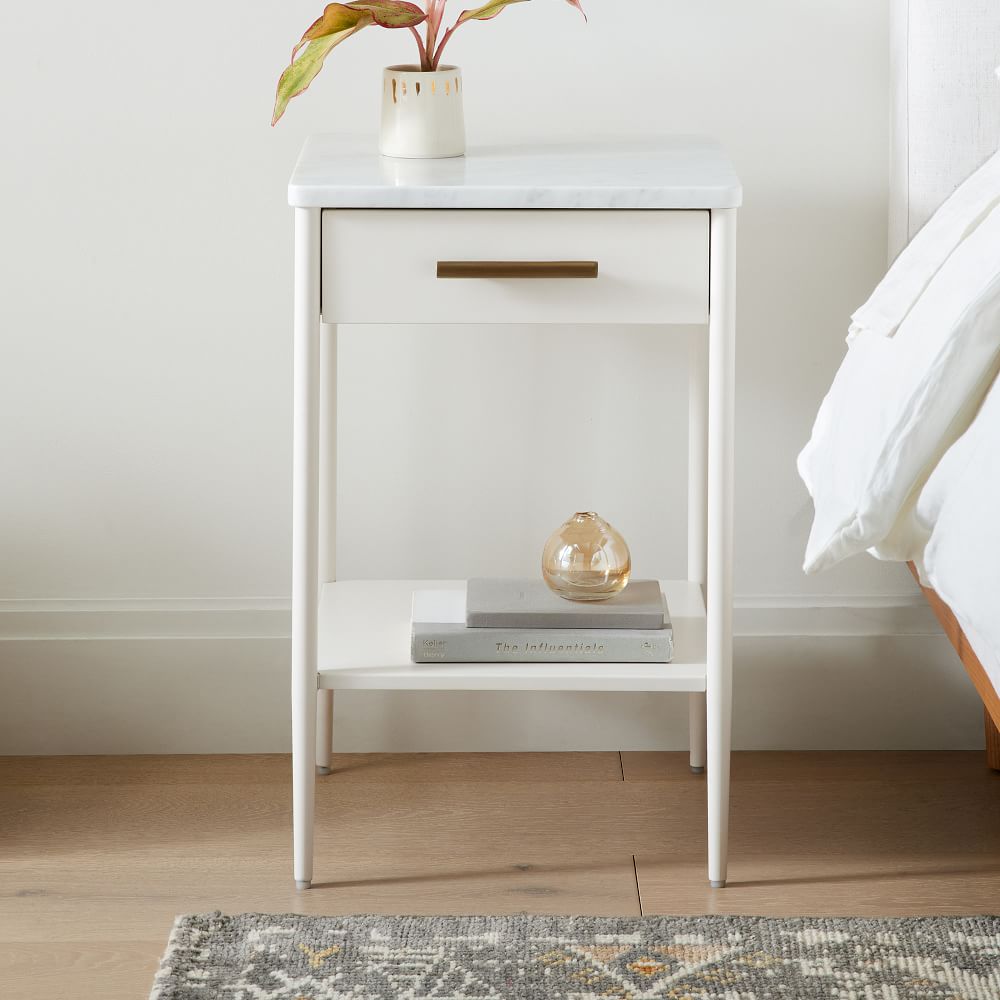 Metalwork Nightstand With Marble Top (16") West Elm