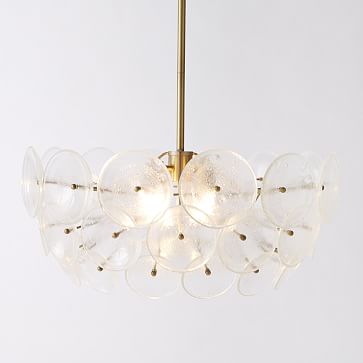 west elm glass link chandelier