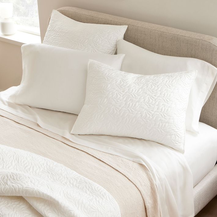 Silky TENCEL™ & Cotton Matelasse Blanket West Elm