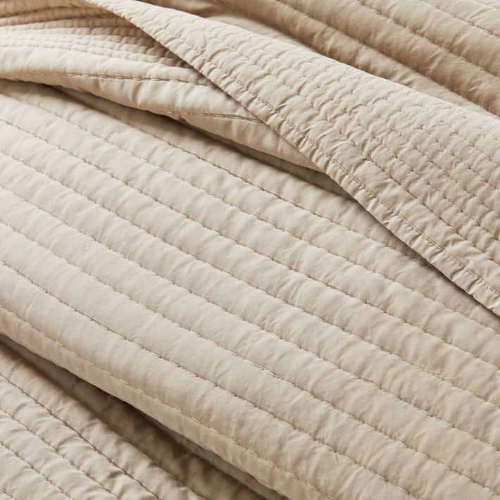 Silky TENCEL™ Pick Stitch Quilt & Shams West Elm
